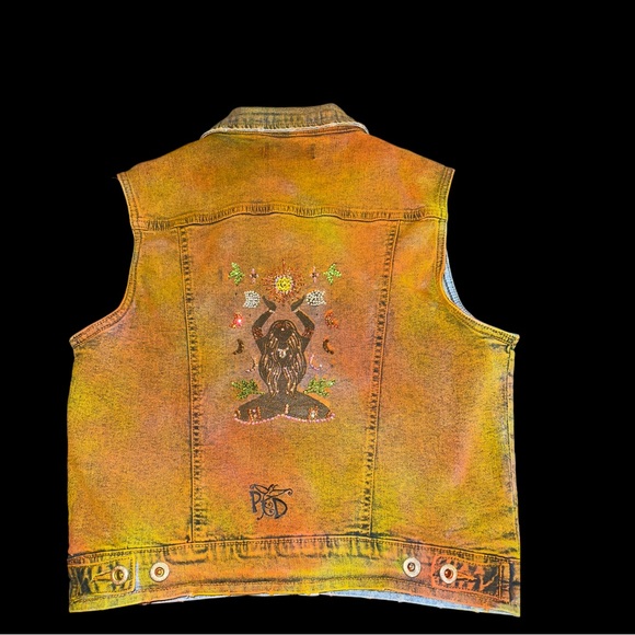 Yoga Goddess Multi Colored Denim Vest - Picture 5 of 8